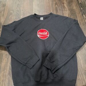 Coca Cola Black Crewneck Sweater for Men